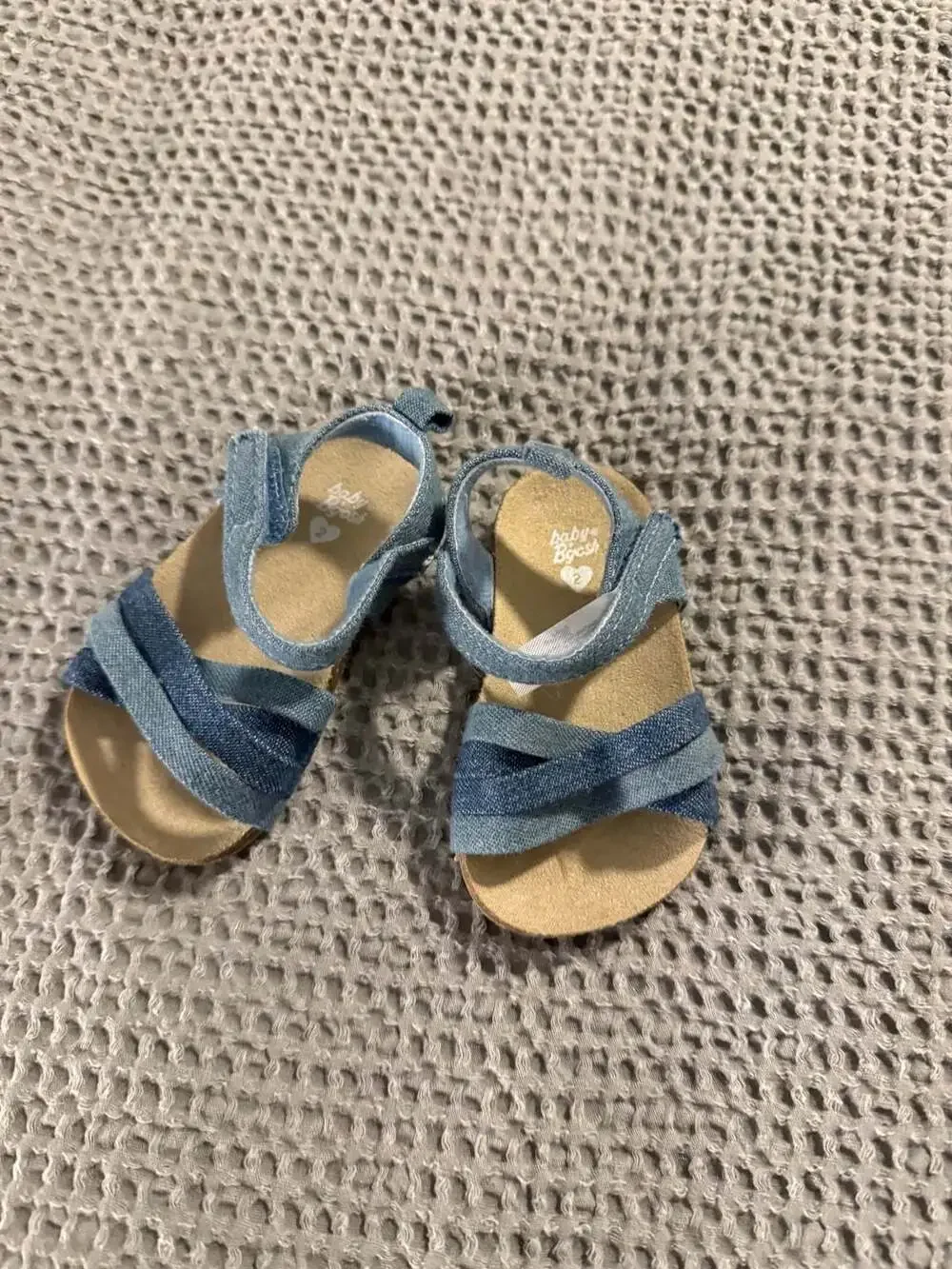 Baby OshKosh B'gosh Denim Criss-Cross Strap Sandals Size 2